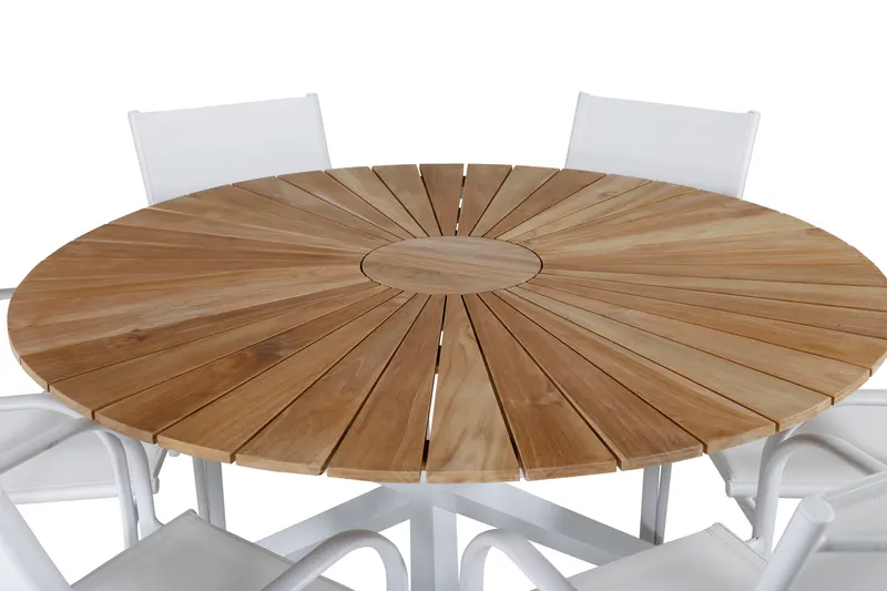Mexico & Santorini Gartenmöbel-Set mit rundem Tisch und 6 Armlehnstühlen, Ansicht 2