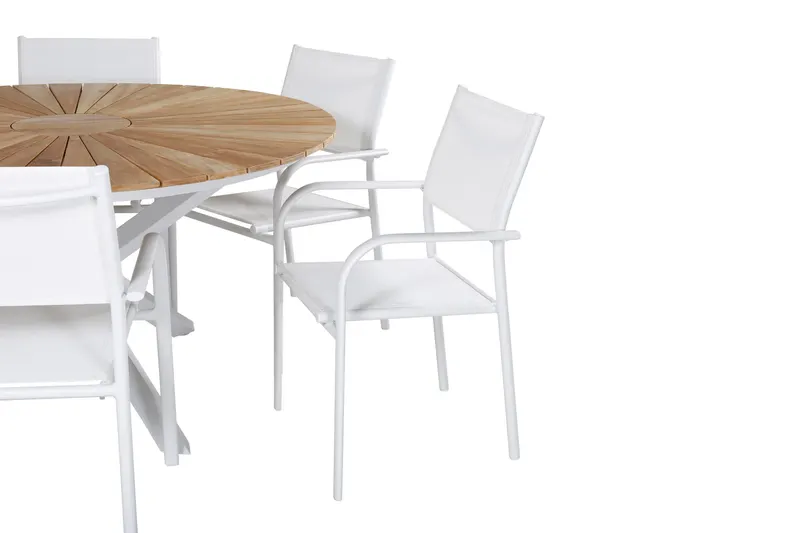 Mexico & Santorini Gartenmöbel-Set mit rundem Tisch und 6 Armlehnstühlen, Ansicht 3