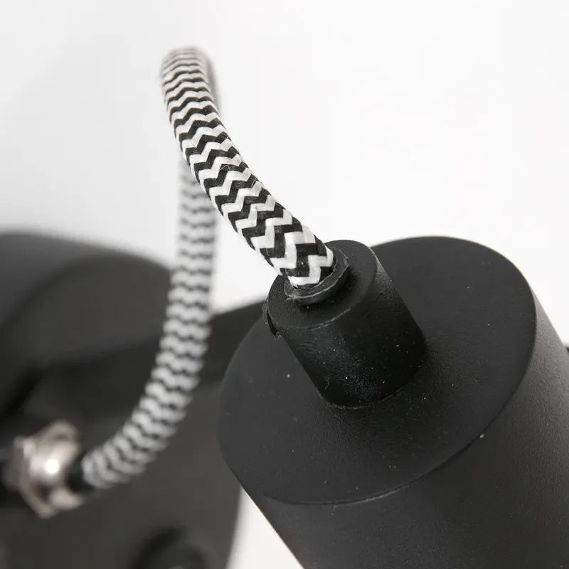 Acier Wandspot mit E27-Fassung in Stahl, Schwarz, Ansicht 19
