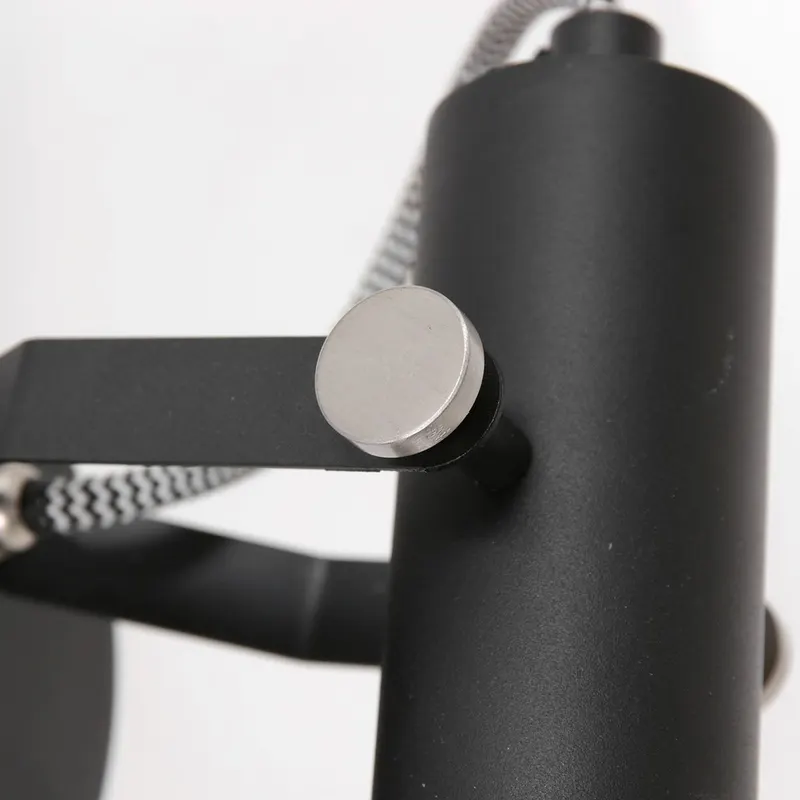 Acier Wandspot mit E27-Fassung in Stahl, Schwarz, Ansicht 4