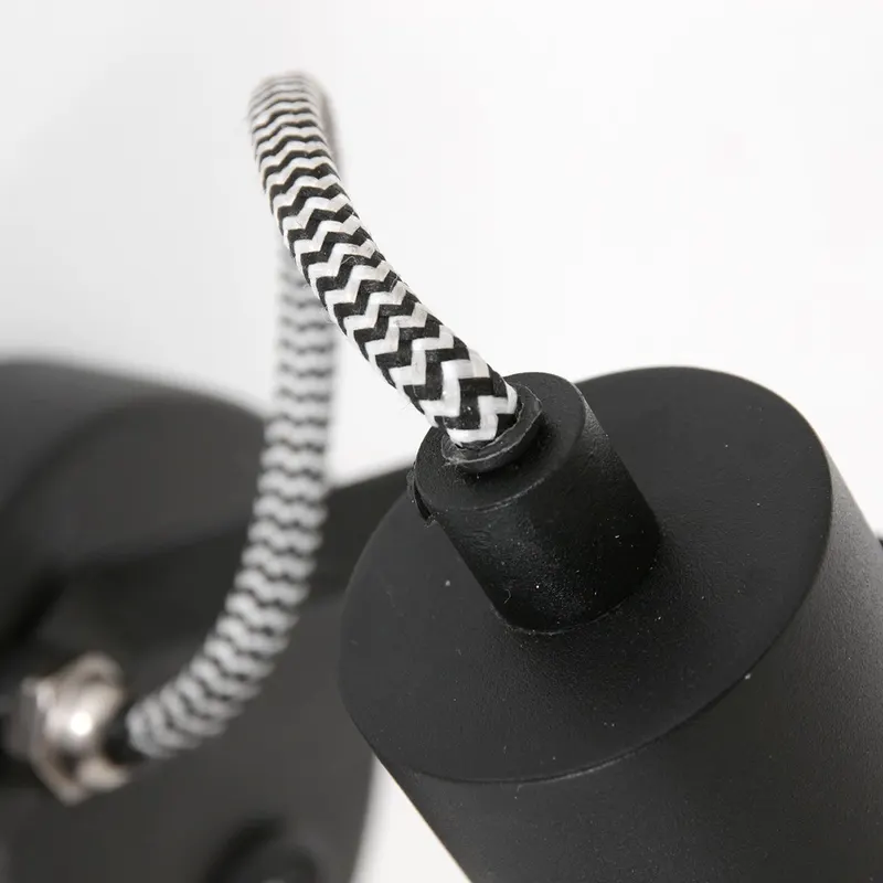 Acier Wandspot mit E27-Fassung in Stahl, Schwarz, Ansicht 5