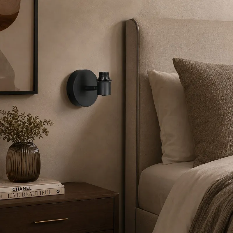 Mexlite Bambus Wandspot aus Metall, dreh und schwenkbar in Schwarz, Ansicht 9