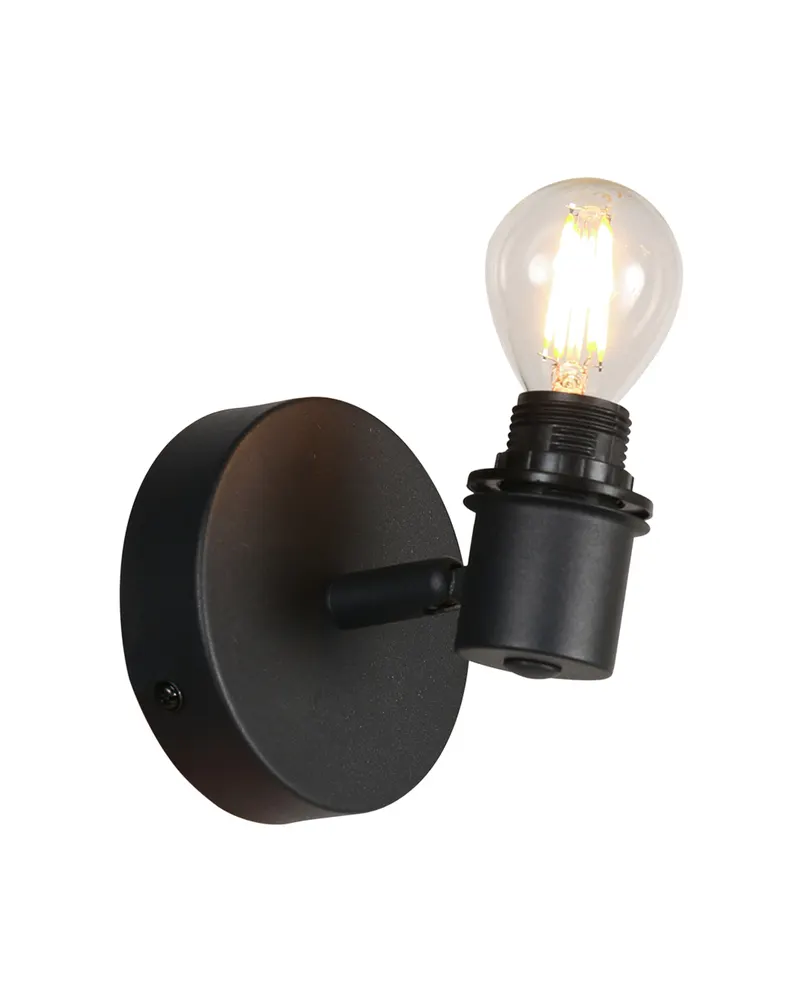 Mexlite Bambus Wandspot aus Metall, dreh und schwenkbar in Schwarz, Ansicht 3