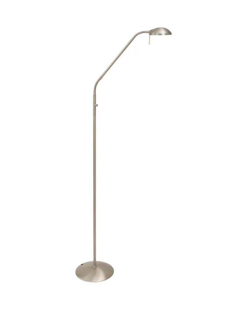 Biron Stehlampe mit Lesearm und austauschbarem LED-Modul in Stahl, Ansicht 1