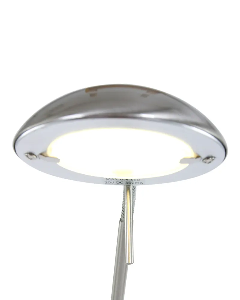 Biron Stehlampe mit Lesearm und austauschbarem LED-Modul in Stahl, Ansicht 9