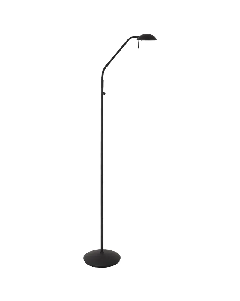 Biron Stehlampe mit Lesearm und austauschbarem LED-Modul, Schwarz