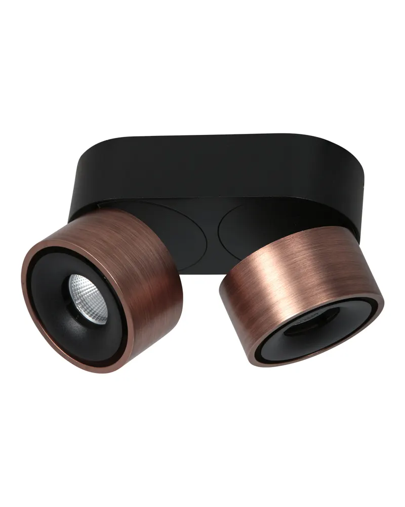 Mexlite Fez Doppelspot mit austauschbaren LED-Modulen in Bronze, Ansicht 4