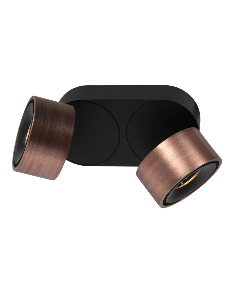 Mexlite Fez Doppelspot mit austauschbaren LED-Modulen in Bronze, Ansicht 7