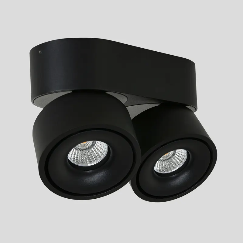 Mexlite Fez Doppelspot mit austauschbaren LED-Modulen in Schwarz, Ansicht 10