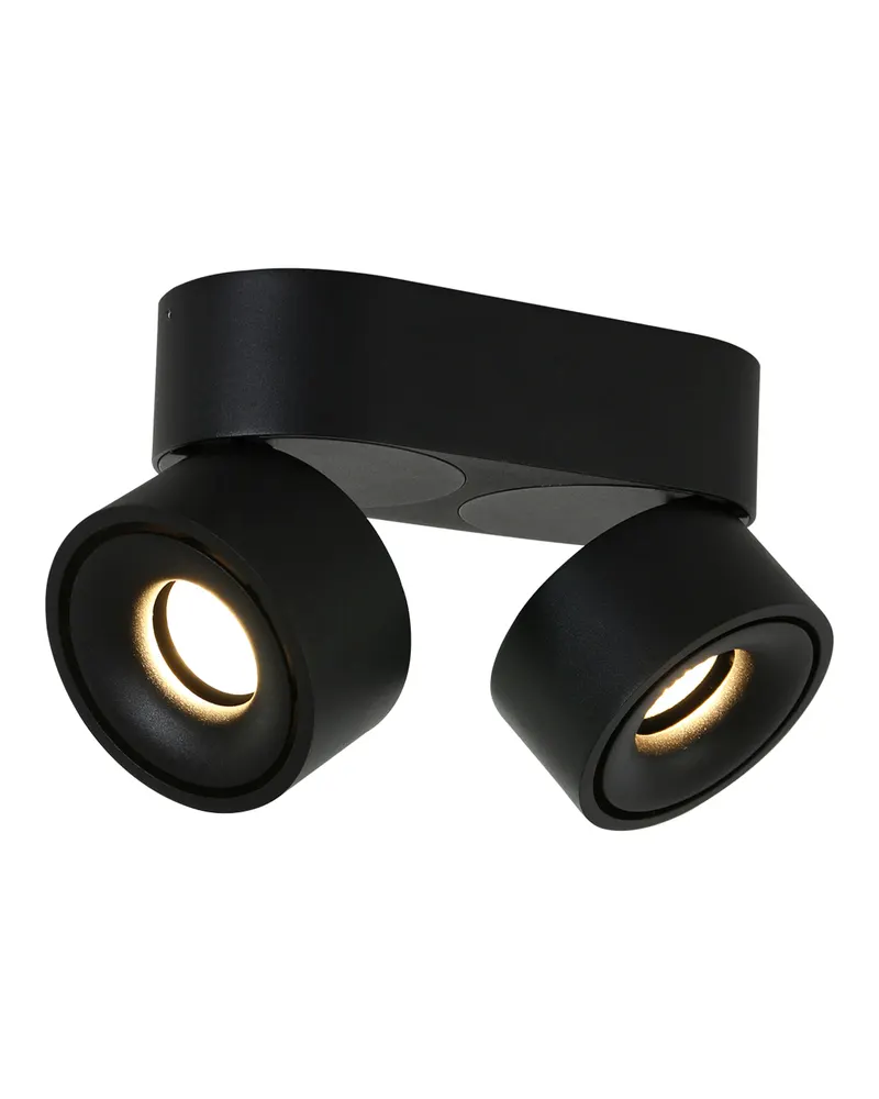 Mexlite Fez Doppelspot mit austauschbaren LED-Modulen in Schwarz, Ansicht 6