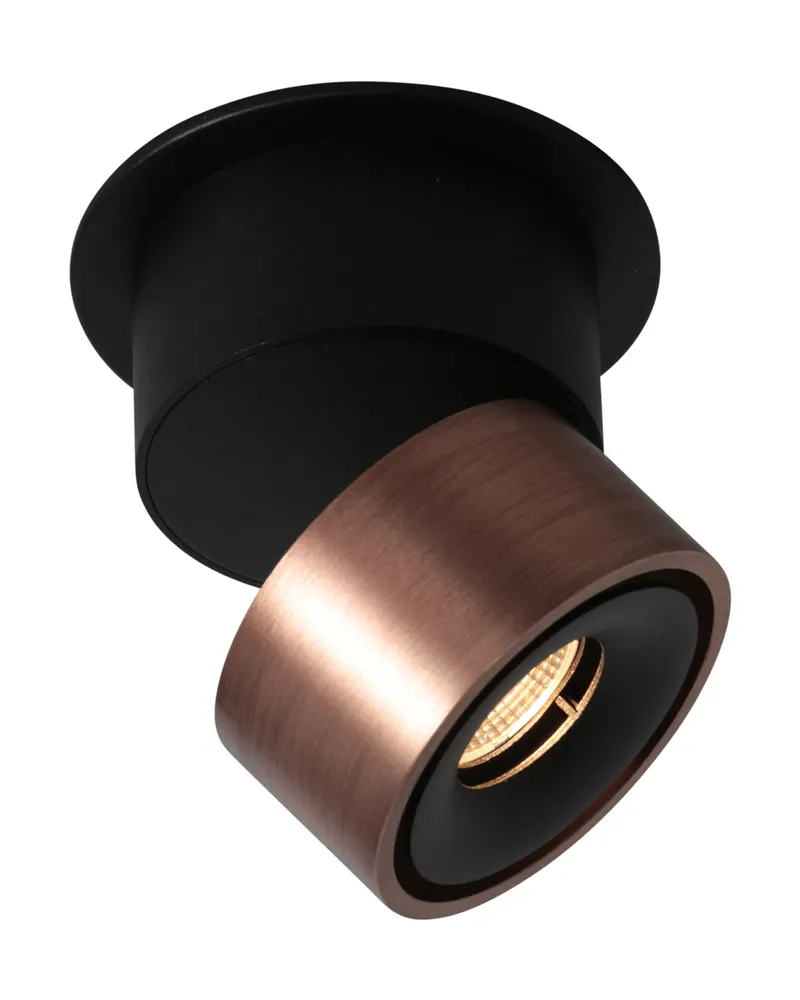 Fez Spot mit austauschbarem LED-Modul, Schwarz