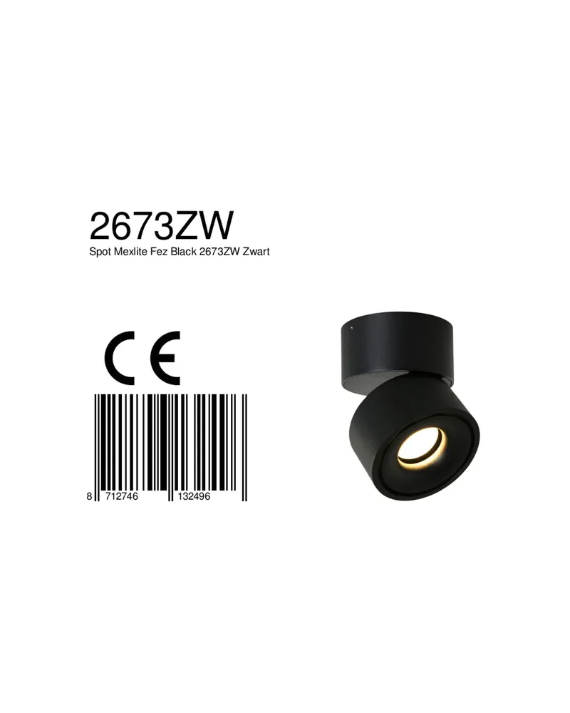 Mexlite Fez Spot mit austauschbarem LED-Modul in Schwarz, Ansicht 15