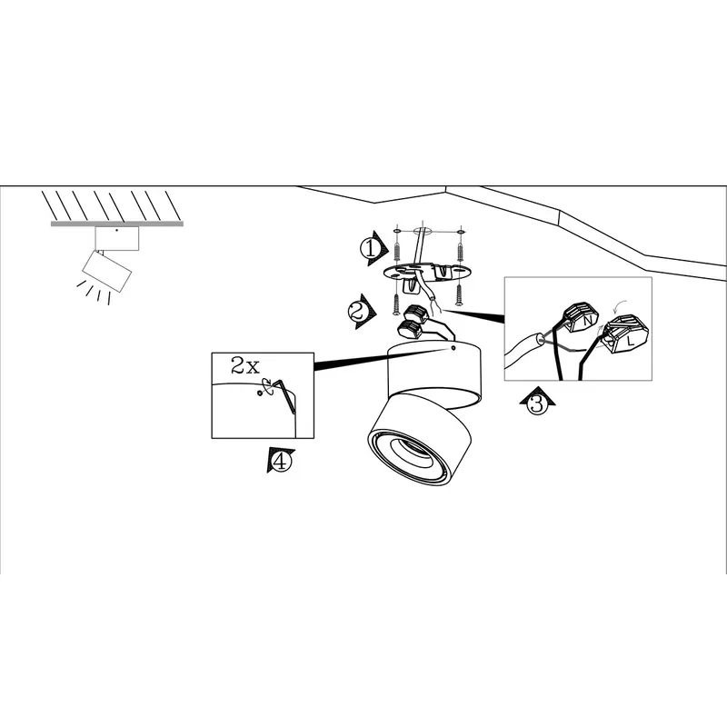 Mexlite Fez Spot mit austauschbarem LED-Modul in Schwarz, Ansicht 16