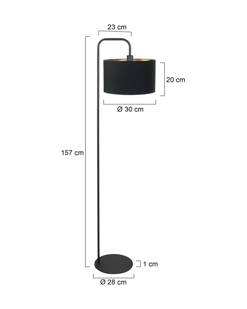 Forma Stehlampe mit E27-Fassung in Schwarz, Ansicht 3
