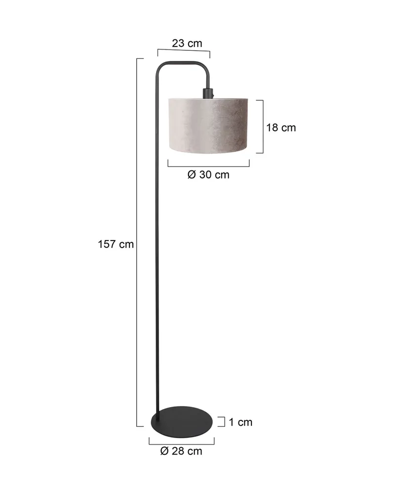 Forma Stehlampe mit E27-Fassung in Grau, Schwarz, Ansicht 2