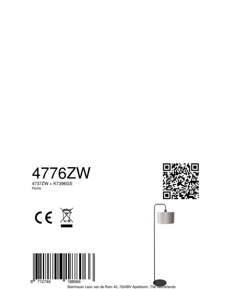 Forma Stehlampe mit E27-Fassung in Grau, Schwarz, Ansicht 9