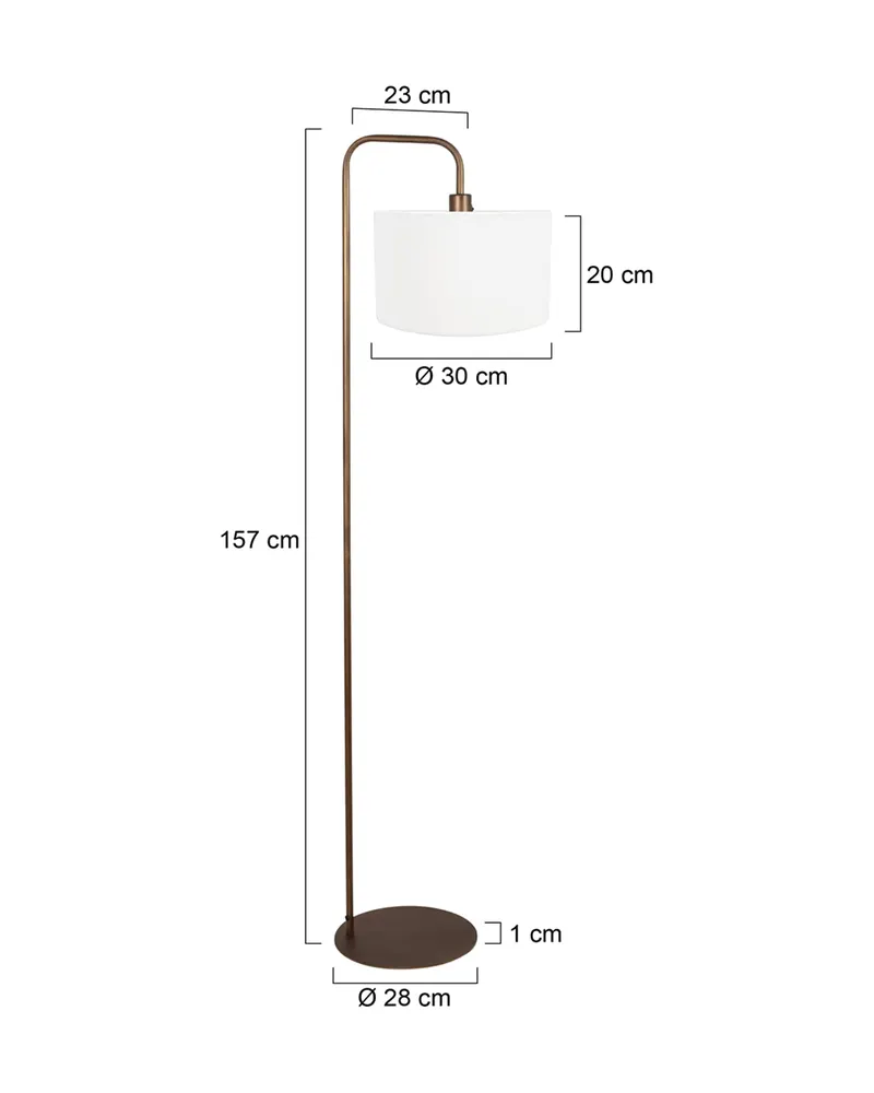 Mexlite Forma Stehlampe in Bronze mit E27-Fassung in Bronze, Ansicht 2