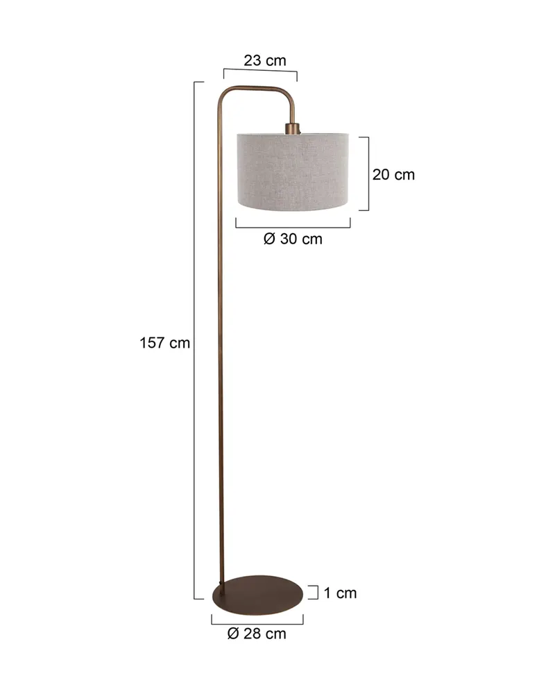 Mexlite Forma Stehlampe in Bronze und Grau in Bronze, Ansicht 2