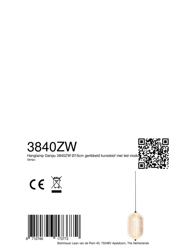 Geripu Pendelleuchte mit austauschbarem LED-Modul in Mattglas, Ansicht 10