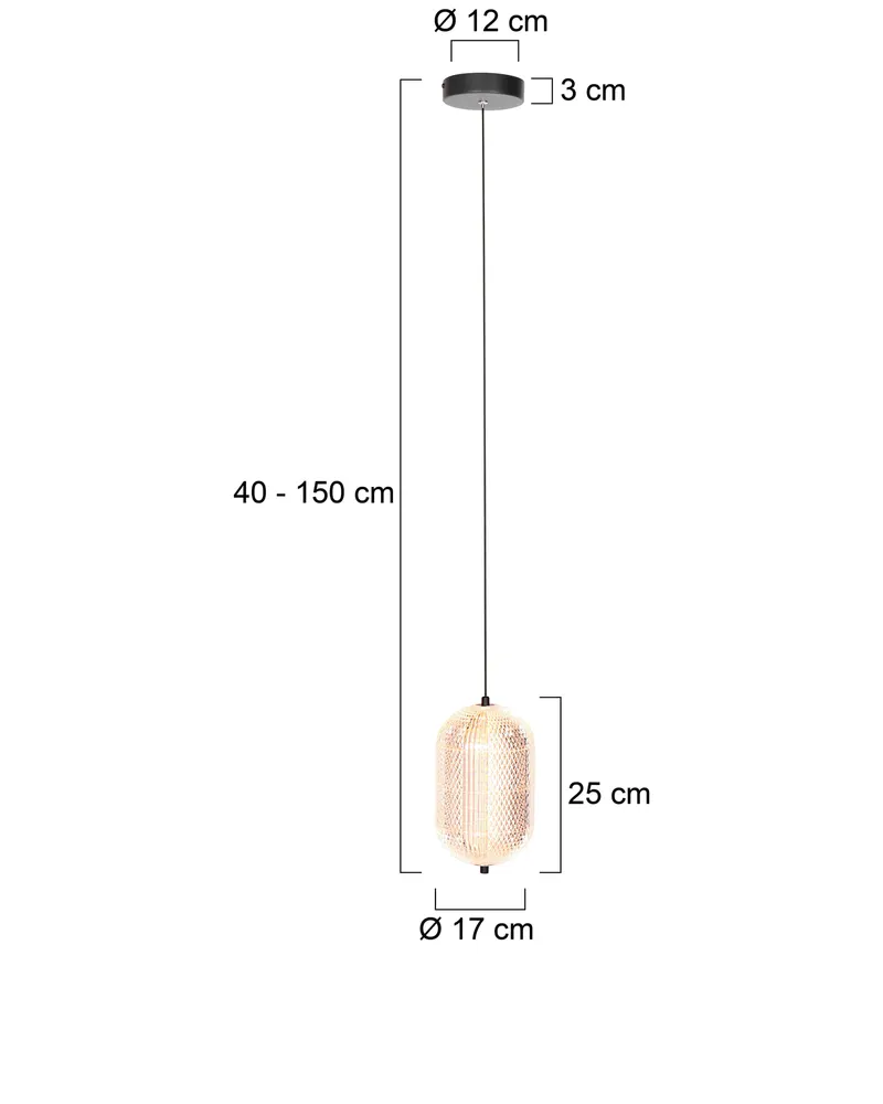 Geripu Pendelleuchte mit austauschbarem LED-Modul in Mattglas, Ansicht 3