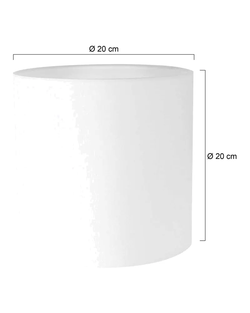 Lampenschirm K15632S aus weißem Textil, Ø 20 cm in Weiß, Ansicht 3