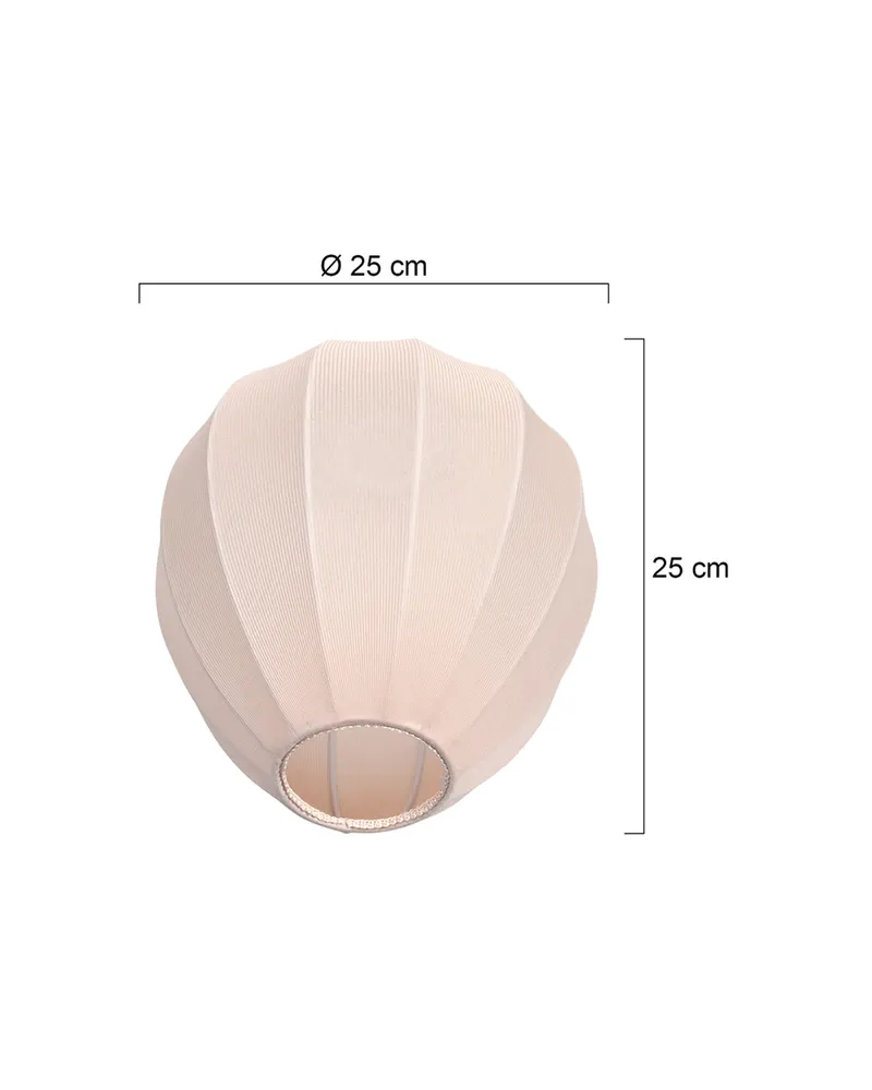 Mexlite Lampenschirm K20121S aus Textil, Beige und Creme in Beige, Ansicht 2