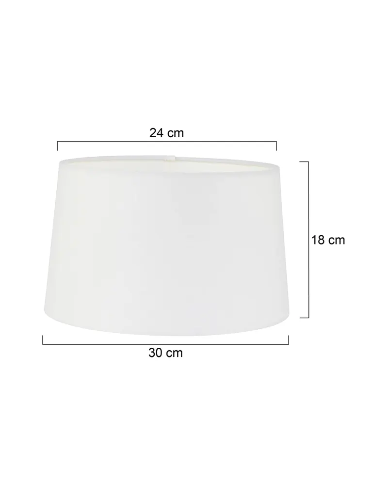 Mexlite Lampenschirm K58942S aus Textil, Weiß in Weiß, Ansicht 5