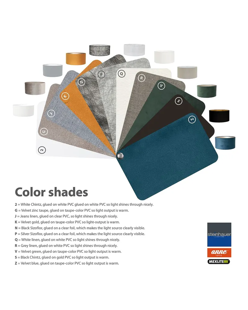Weißer runder Textil-Lampenschirm Ø 40 cm K7977QS in Weiß, Ansicht 7