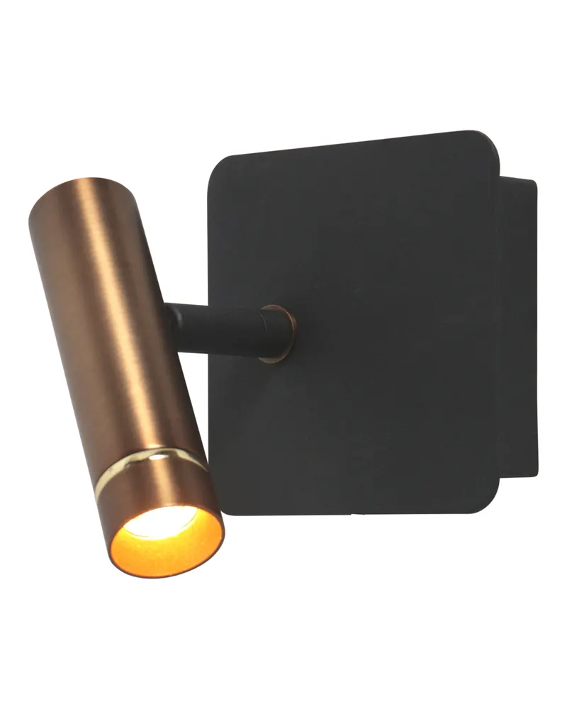 Lumo Wandleuchte mit verstellbarem LED-Lesearm, Bronze