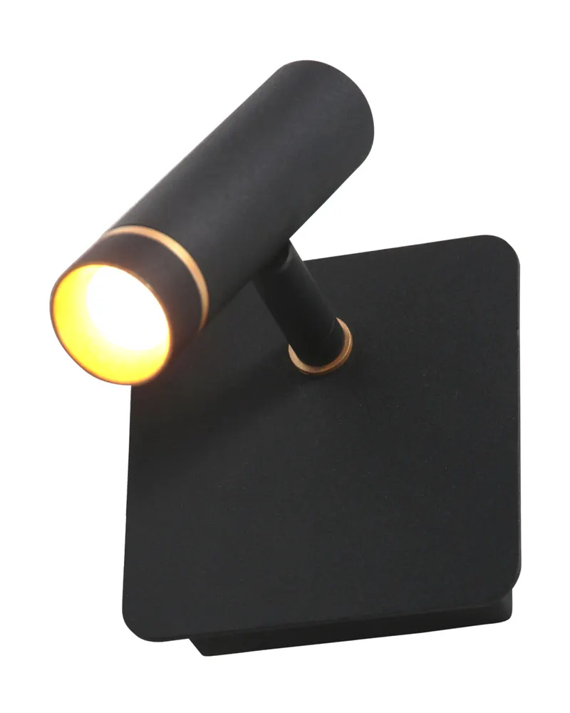 Mexlite Lumo Wandleuchte mit verstellbarem LED-Lesearm in Schwarz, Ansicht 1