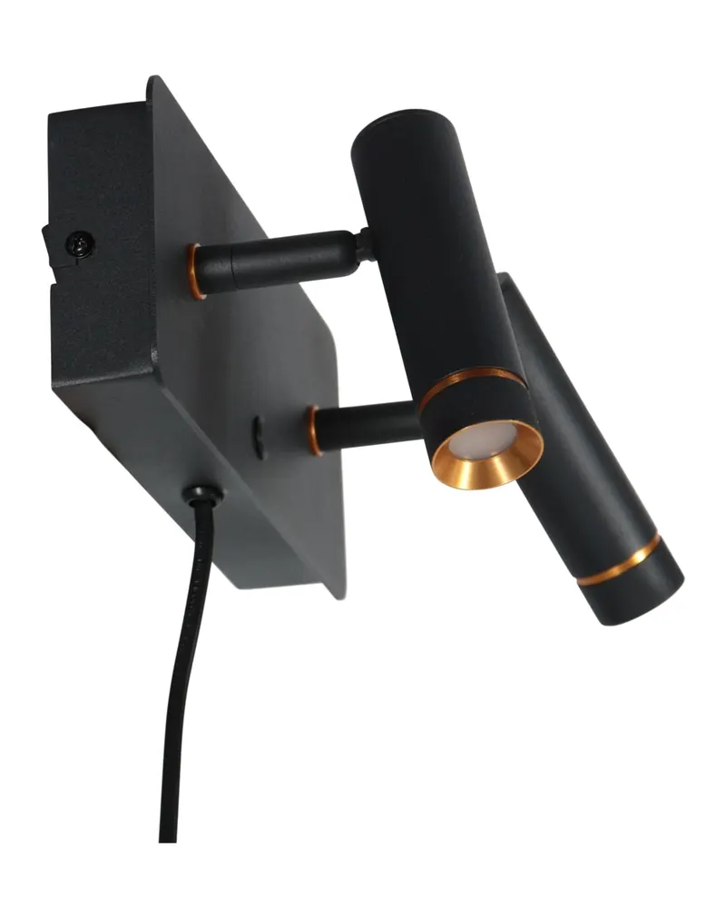 Mexlite Lumo Wandleuchte mit beweglichem Lesearm in Schwarz, Ansicht 6