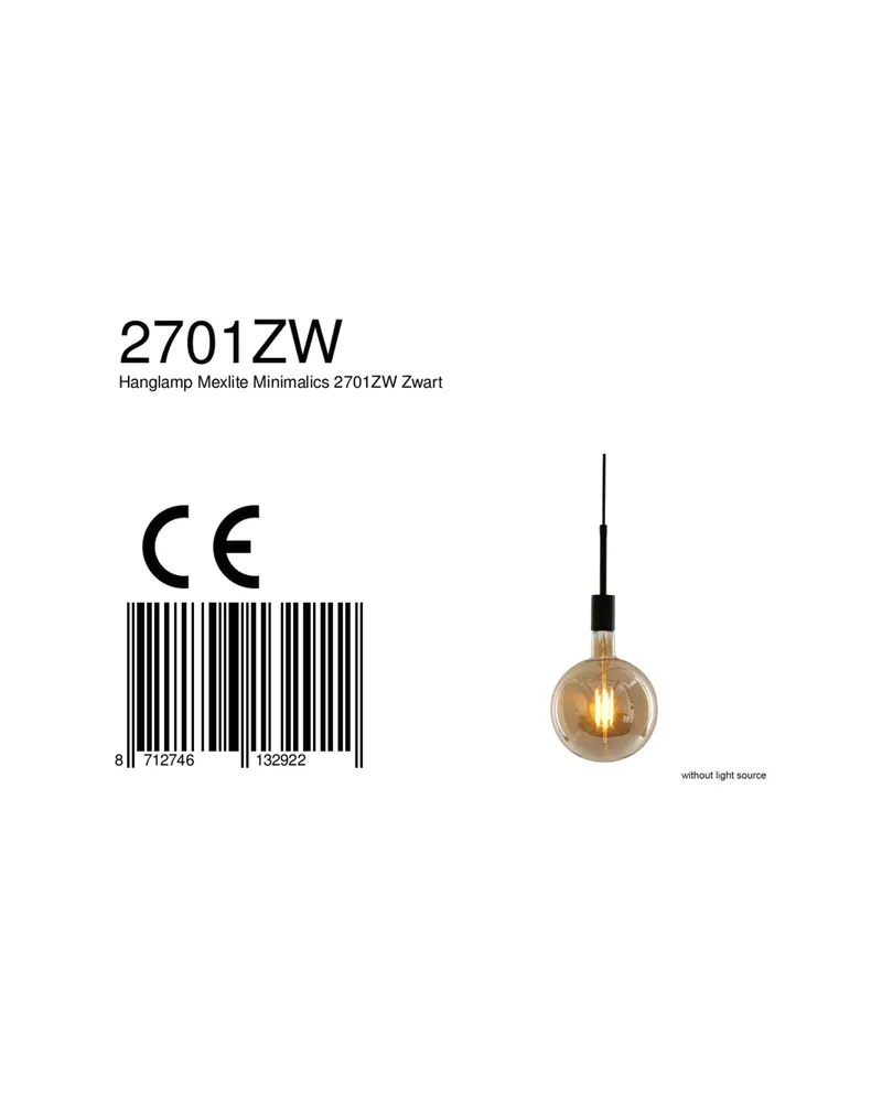 Minimalics Pendelleuchte mit E27-Fassung, schwarz in Schwarz, Ansicht 10