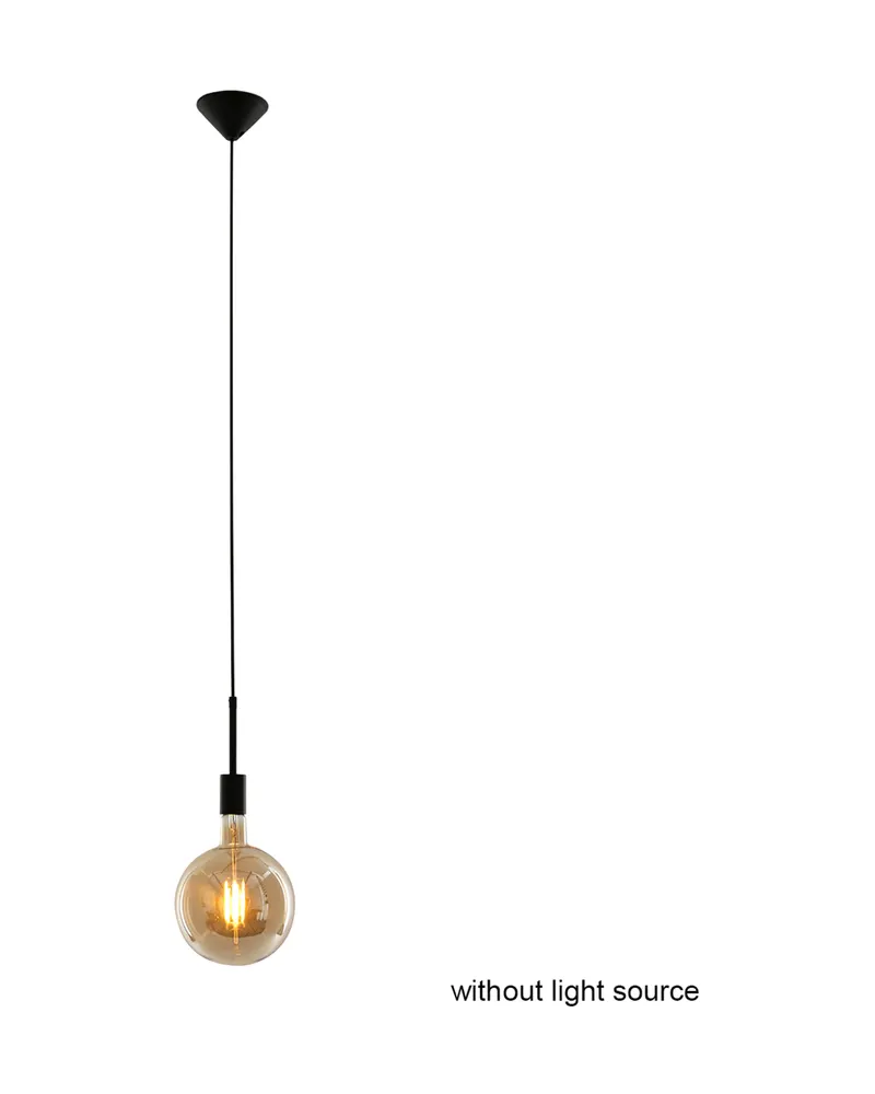 Minimalics Pendelleuchte mit E27-Fassung, schwarz in Schwarz, Ansicht 6