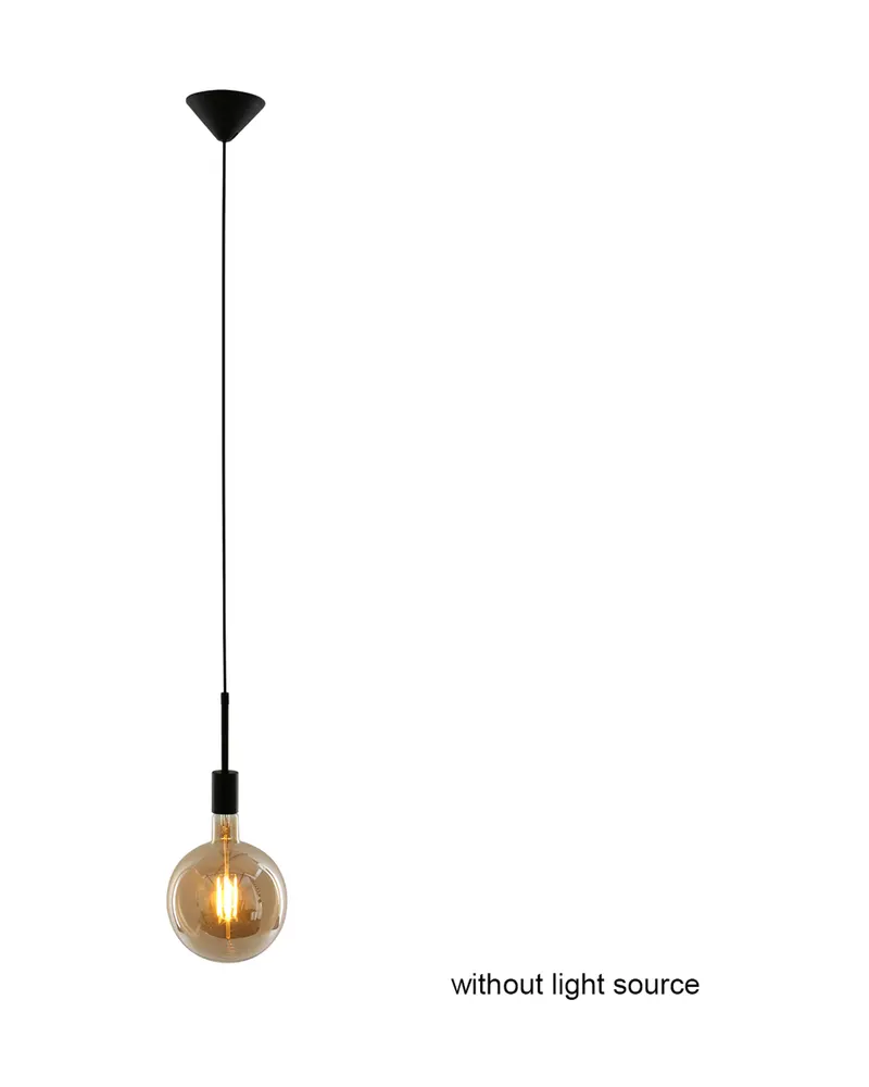 Minimalics Pendelleuchte mit E27-Fassung, schwarz in Schwarz, Ansicht 7