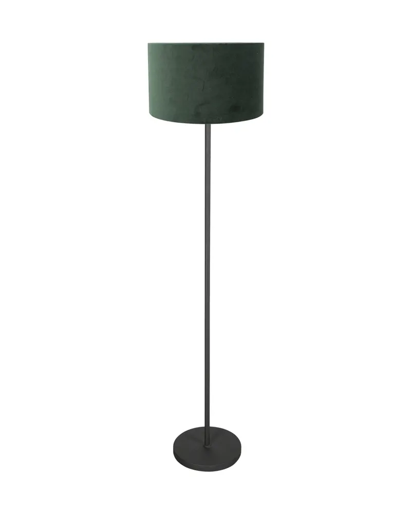 Noor Stehlampe aus Metall und Textil, Grün in Grün, Ansicht 2
