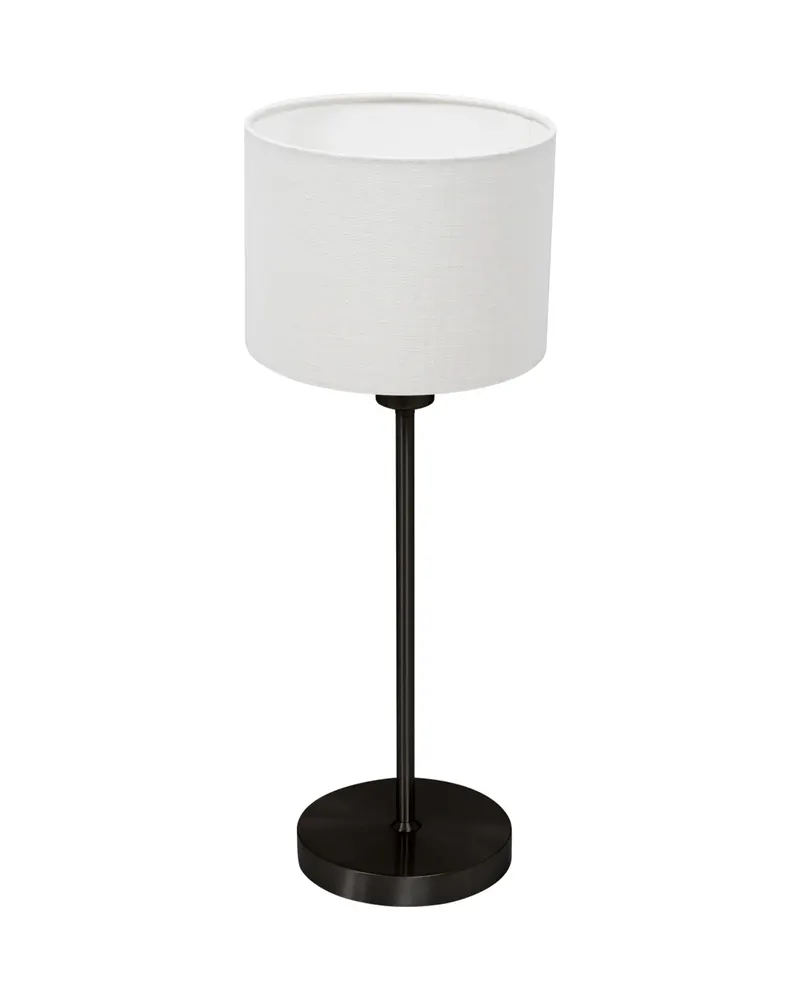 Mexlite Noor Tischlampe aus Metall und Textil, Schwarz in Schwarz, Ansicht 2