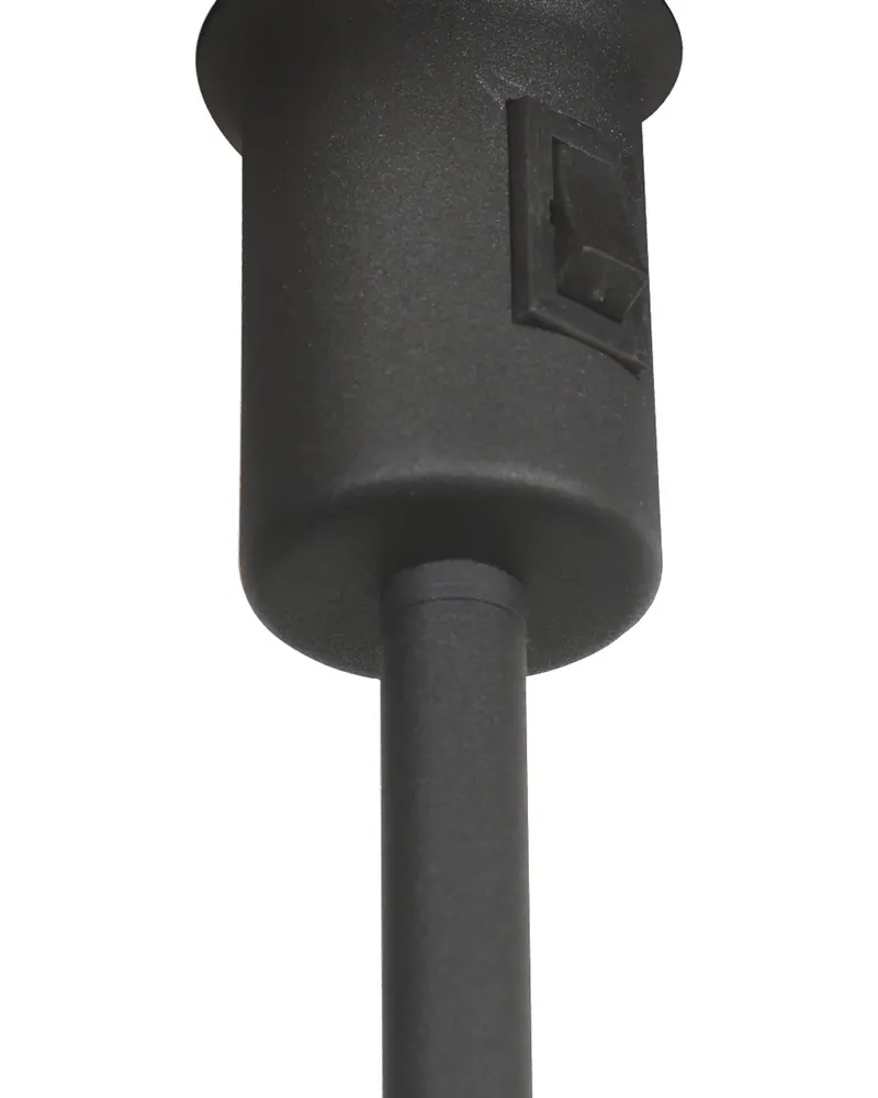 Mexlite Noor Tischlampe aus Metall und Textil, Schwarz in Schwarz, Ansicht 4