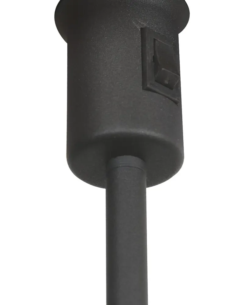 Mexlite Noor Tischlampe aus Metall und Textil, Schwarz in Schwarz, Ansicht 5