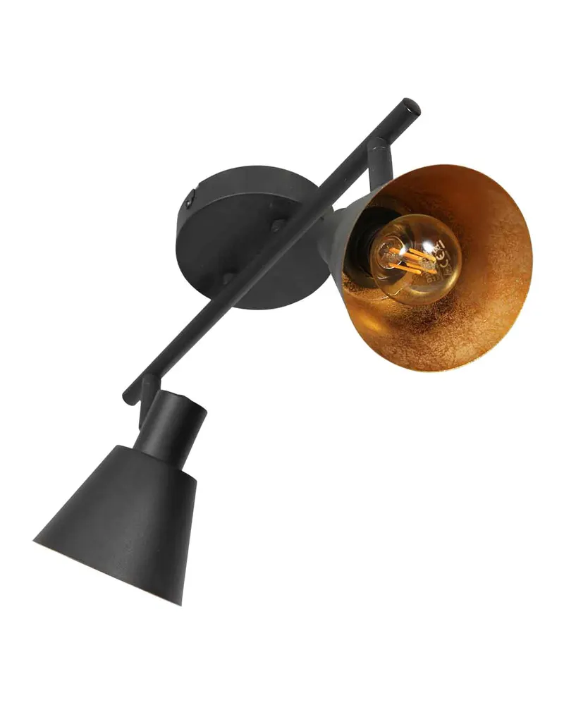 Mexlite Oeroe Spot mit zwei E14-Lichtpunkten in Gold, Schwarz, Ansicht 5