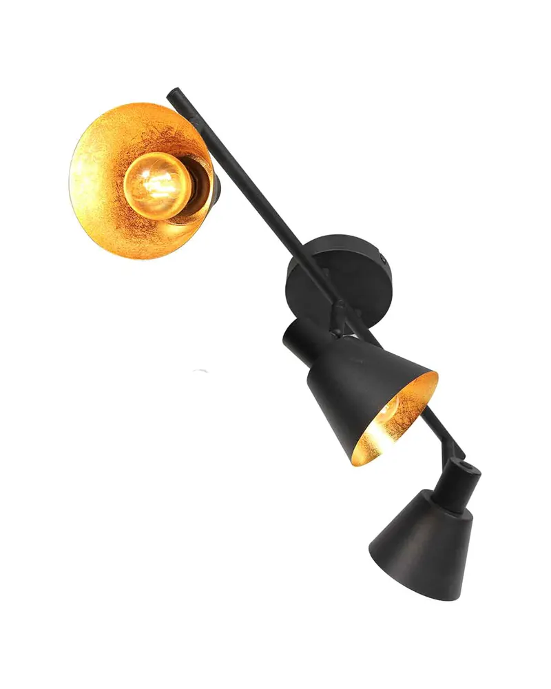 Mexlite Oeroe Spot mit drei E14-Lichtpunkten in Gold, Schwarz, Ansicht 5