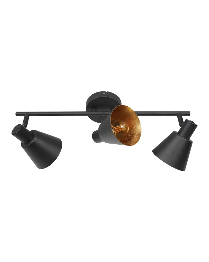 Mexlite Oeroe Spot mit drei E14-Lichtpunkten in Gold, Schwarz, Ansicht 8