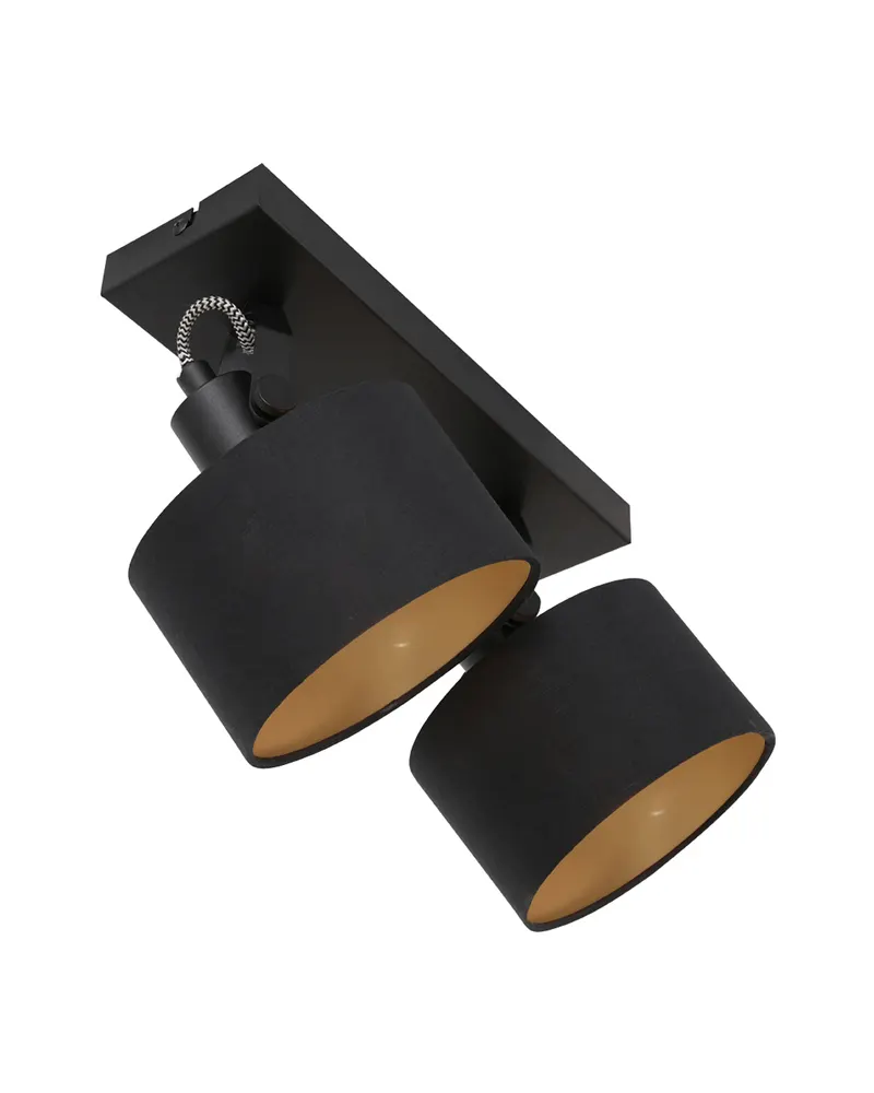 Mexlite Ornoir Spot mit zwei E14-Lichtpunkten in Gold, Schwarz, Ansicht 2