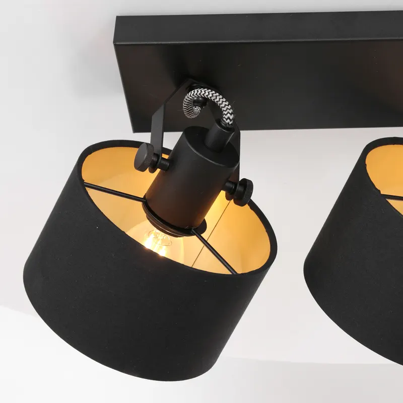 Mexlite Ornoir Spot mit zwei E14-Lichtpunkten in Gold, Schwarz, Ansicht 5
