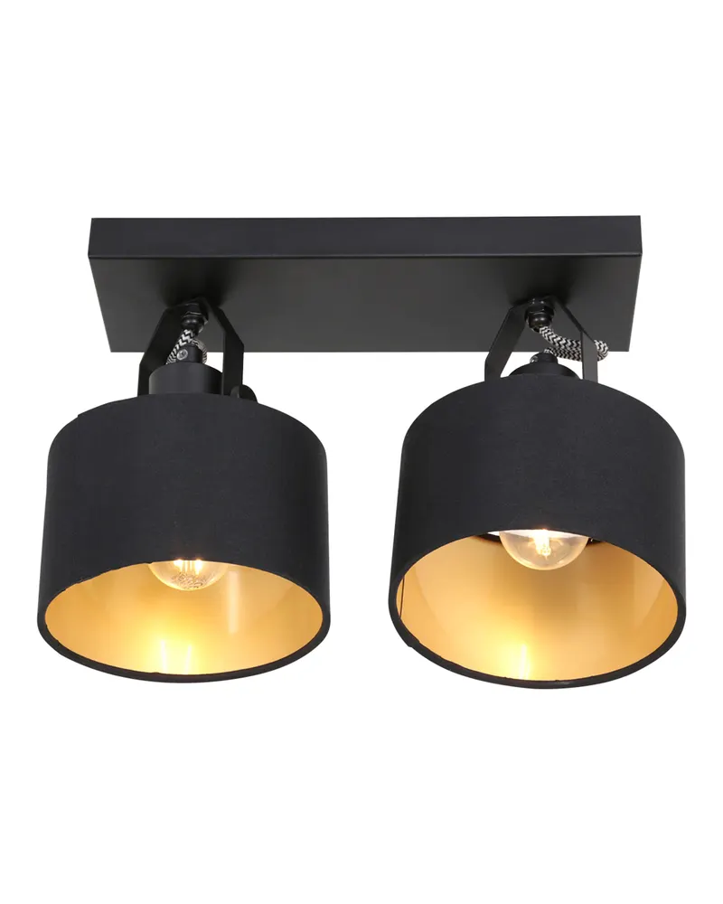 Mexlite Ornoir Spot mit zwei E14-Lichtpunkten in Gold, Schwarz, Ansicht 6