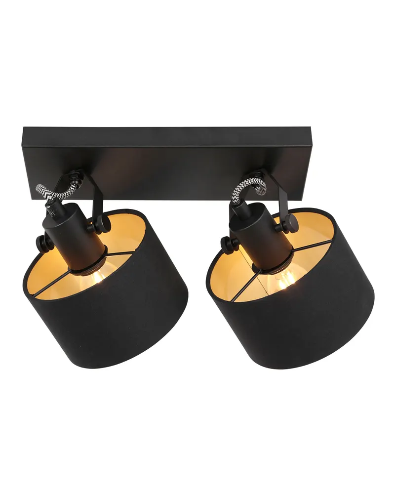 Mexlite Ornoir Spot mit zwei E14-Lichtpunkten in Gold, Schwarz, Ansicht 9