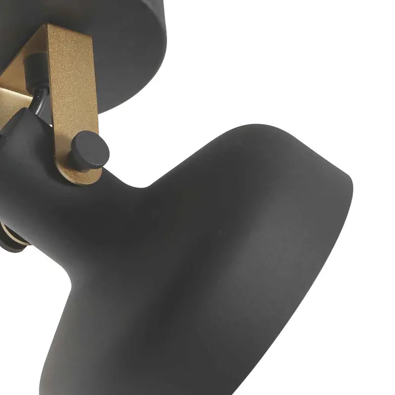 Mexlite Prato Wandleuchte mit schwenkbarem E14-Lichtpunkt in Gold, Schwarz, Ansicht 11