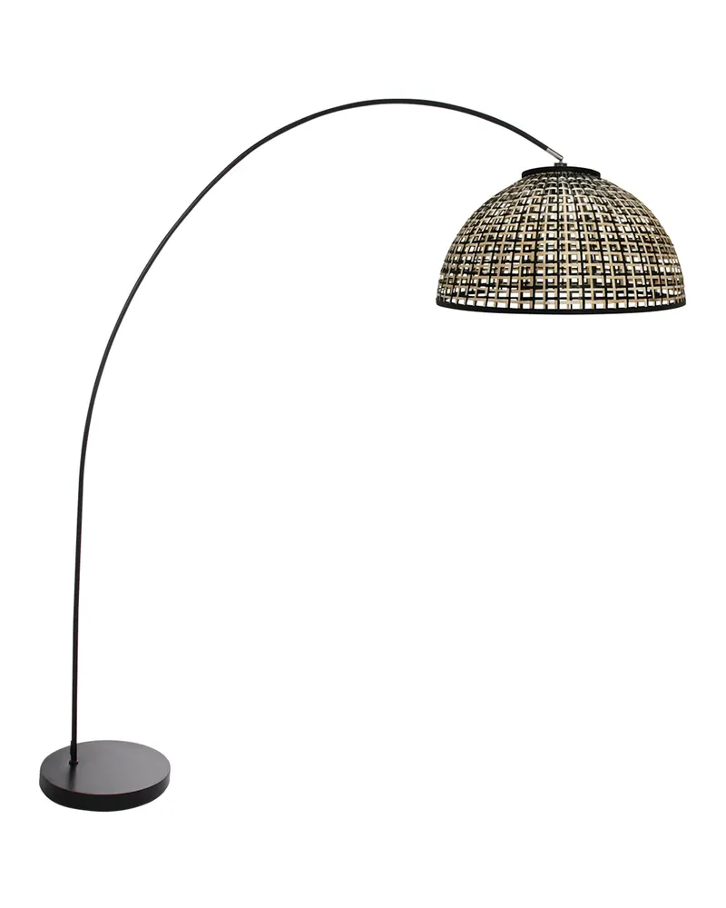 Solva Bogenlampe aus Bambus mit kippbarer Fassung
