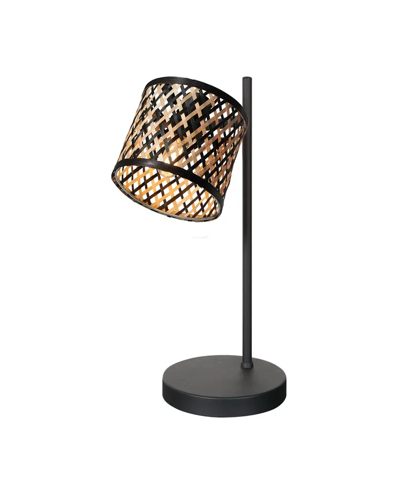 Sumba Tischlampe aus Bambus und Metall in Naturfarben, Schwarz, Ansicht 3
