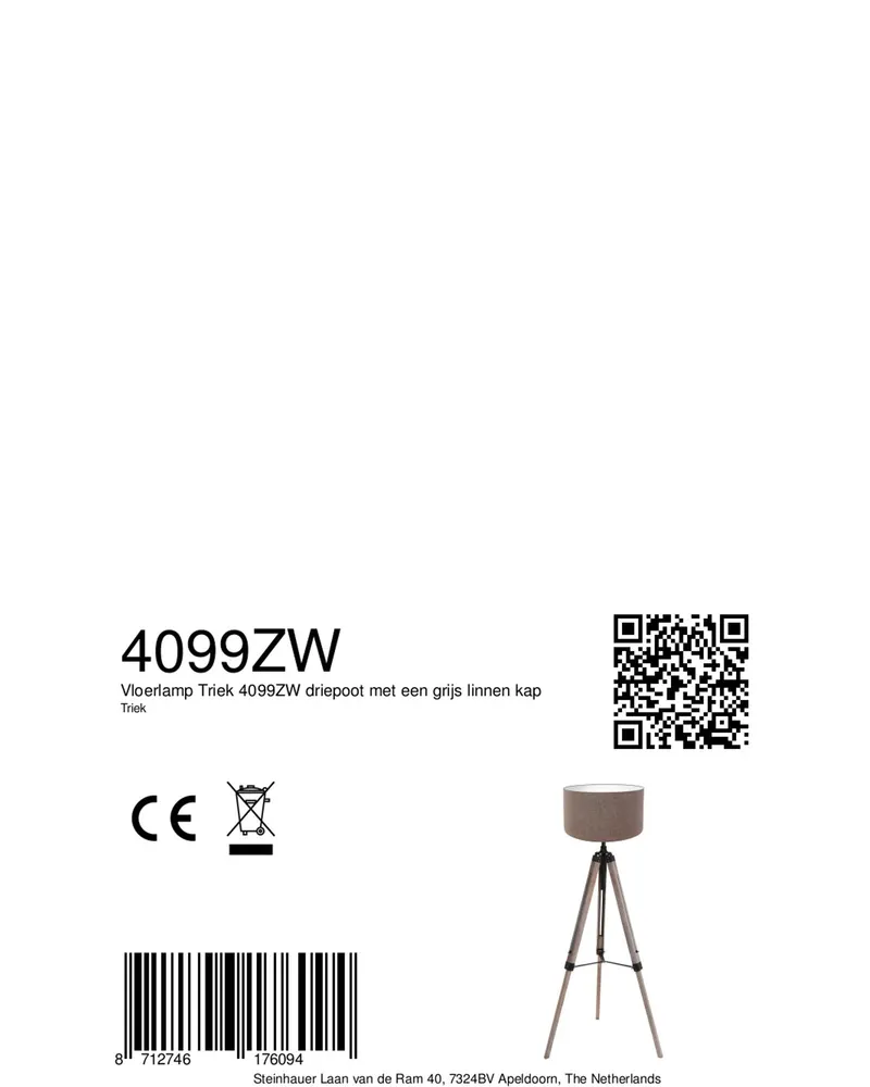 Mexlite Triek Stehlampe aus Holz, Metall und Textil in Schwarz, Ansicht 15