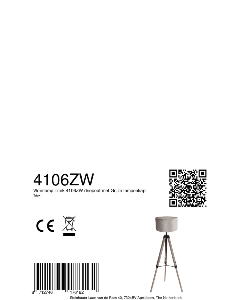 Mexlite Triek Stehlampe aus Holz, Metall und Textil in Schwarz, Ansicht 15